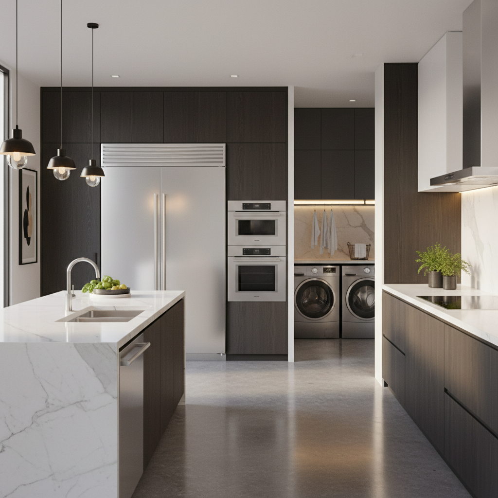 Premium household appliances in a luxury home environment